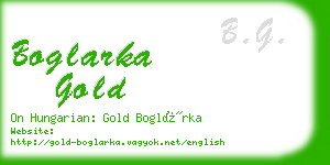 boglarka gold business card